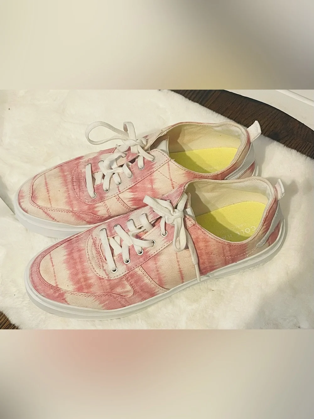 Cole Haan  casual women’s Pink Tie-Dye Low-Top Sneakers size 10 - Picture 5 of 16